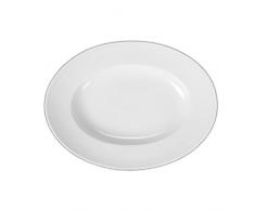 Holst Porzellan PBO 31 Teller tief 31 x 24 cm Ovali, weiß, 31 x 23.5 x 5 cm