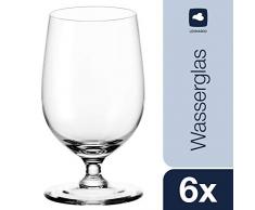 Leonardo Wasserglas Ciao+, 6-er Set, 300 ml, spülmaschinenfest, Teqton-Kristallglas, 061453