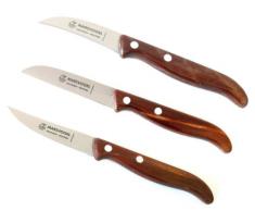 Schälmesser Set 3 tlg. Gerlinol Marsvogel Solingen /// Tourniermesser 2 1/2 gebogen /// Schälmessser gerade 3 /// Küchenmesser rückenspitz 3