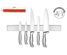 Anokay magnetische Messerleiste - Magnetleiste für Messer - Messerhalter magnetisch - Edelstahl matt 40 cm inklusive Befestigungsmaterial oder 3M Klebeband