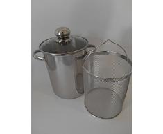 Spaghettitopf Spargeltopf Kochtopf Topf Inhalt 4,2 L Ø 16 cm aus Edelstahl, rostfrei