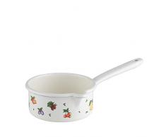 Riess - Stielkasserolle mit gr.Ausguss - D x H 14 cm x 6,7 cm- 0,75 l - Fruit Garden/bunt