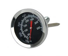 Qiorange Edelstahl Bimetall Küchen Braten Zeigerthermometer Thermometer mit Celsius und Fahrenheit 350°C