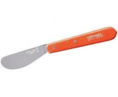 Opinel Aufstrichmesser No. 117 - Buttermesser mit farbigem Buchenholzgriff (orange)