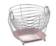 Obstteller, Snack-Teller Schaukel Obst Hängematte Edelstahl Obstkorb Große Kapazität Küche Ablagekorb Moderne Dekoration 20 * 25 * 27 Cm