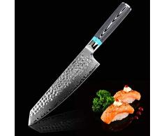 8Laser Damaskus Chef Messer Japanische Lachs Sushi-Messer-Edelstahl-Sashimi Küchenmesser Roh Fischfilet Schichten Messer