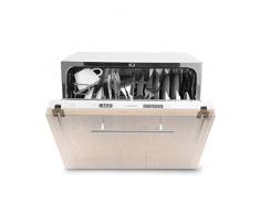 Klarstein Amazonia 6 Secret - Spülmaschine, Geschirrspüler, Einbau, vollintegriert, A+, 174 kWh/Jahr, 55 cm breit, 6 Maßgedecke, 6 Programme, Aquastop