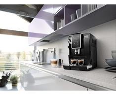 DeLonghi Dinamica ECAM 350.15.B Kaffeevollautomat mit Milchaufschäumdüse für Cappuccino, mit Espresso und Kaffee Direktwahltasten und Digitaldisplay mit Klartext, 2-Tassen-Funktion, schwarz