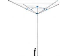 TecTake Aluminium Wäschespinne Wäscheschirm | 4 Tragarme | Stufenlos höhenverstellbar - Diverse Modelle (Typ 1 | Nr. 402719)