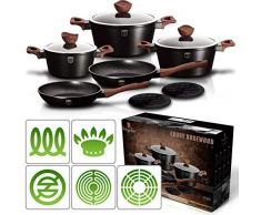 Melody Topf-Set Pfannen-Set 10-teilig hochwertiger Aluguss Topfset Antihaftbeschichtung Töpfe alle Herdarten induktionsgeeignet spülmaschinengeeignet Pfannenset Kochtopf Kochtopfset