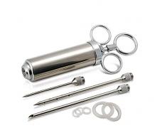 GrillHogs - Bratenspritze - 304 Edelstahlausführung bei allen Teilen, die mit Lebensmittel in Berührung kommen - Bestbewertete Bratenspritze bei Amazon