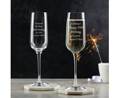 Personalisiertes Sektglas Proseccoglas - Champagnerglas zum 50. Geburtstag für die Frau - Sektflöte zum 30. 40. Geburtstag - Prosecco Geschenke für sie