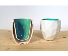 Poligon Thermo Tasse - thermisch ontwerp cappuccino tassen thermobecher keukengerei huis trinkbecher kaffee-becher kaffee-mühle aardewerk thermoskanne abendessen diner