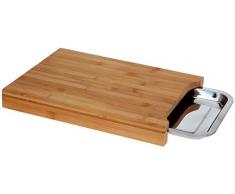 Schneidebrett aus Bambus mit ausziehbarem Tablett