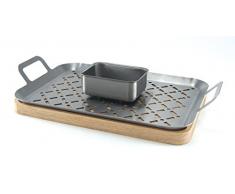 Charcoal Companion Fondue Grill Set, Käsefondue vorzubereiten, silber, 26.11 x 44.45 x 8.13 cm, CC3530