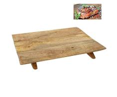 Smartweb Holz Servierteller Servierplatte Schneidbrett 37x29x4 Scheidebrett Aufschnittplatte Teller