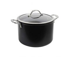 ProCook Professional Ceramic Fleischtopf - 24 cm - 7,2 l - mit Deckel - mit Keramikbeschichtung - Induktion - Kochtopf - CoolTouch Griffe - induktionsgeeignet