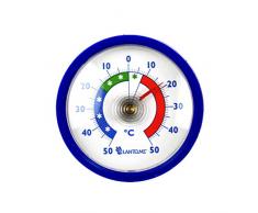 Lantelme Kühlschrankthermometer Gefrieschrankthermometer rund blau selbstklebend analog Thermometer 7981
