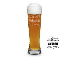 printplanet® Graviertes Weizenglas - Leonardo® Weißbierglas mit Gravur (mit Name oder Text personalisiert) - Design Positive Eigenschaften