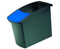 HAN Papierkorb MONDO 1840-13 in Schwarz / Schlanker Mülleimer mit 18 Liter Fassungsvermögen / Ideal für unter den Schreibtisch