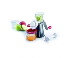 Westmark Entsafter mit Saft- und Tresterbehälter, Großer Saugfuß, Kunststoff, Vita Freund, Weiß/Dunkelgrau/Rot, 97062260