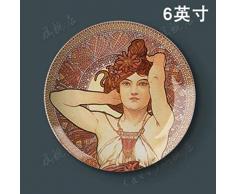 shovv Dekorative Teller Wandbehang Teller 8-Zoll-Platte Dekorative Platte Hängen Platte Set Keramikplatte Dekorative Platte Wand Fototablett