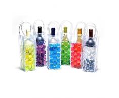 Generic PVC-Bier-Kühltasche, schneller Eis-Wein-Kühler, Outdoor, Eis-Gelee-Tasche, Picknick-Kühler, Wein-Kühler, gefrorene Tasche, Flaschenkühler (lila)