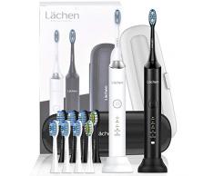 Lächen Elektrische Zahnbürste Doppelpack 一 RM-H9, mit 2 Schallzahnbürste Handstück und 2 Reise-Etui, 5 Modi mit 10 Aufsteckbürsten