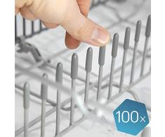 Die ORIGINAL Spülmaschinen Gestell Abdeckkappen 100er Set von Plemont®. Geschirrspüler Schutz Zinken Made in Germany. Extra starke Rost Schutz Ersatzteile. 1 Jahr Geld zurück