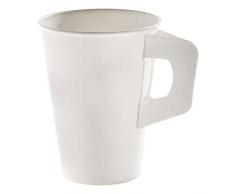 160 Stk. Henkelbecher Kaffeebecher weiß, Pappe beschichtet, 180 ml / Solls ein wenig eleganter sein? Caféhaus-Flair versprüht dieser Henkelbecher. Er verbindet die hohe Stabilität des Bechers mit dem komfortablen Handling einer Porzellantasse.
