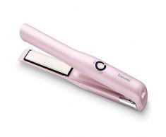Beurer HS 20 Akku-Haarglätter mit USB-Aufladung, drei Temperaturstufen und Schnellheizung , ideal für unterwegs, rosa