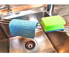 x-mike Original Spülen-Abtropfer, Spülbecken-Organizer, Spültuchhalter, Abtropfgitter, Schwammhalter