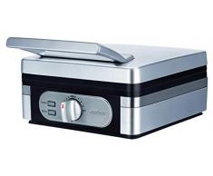 MPM MGO-13 Professionelles Waffeleisen für 2 Dicke belgische Waffeln, Temperaturregler, Antihaftplatten, Gehäuse aus Edelstahl, 1400W