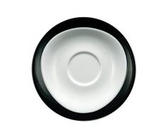 Frühstücksuntertasse groß 17, 5 cm Auslauf Restbestand TRIO SCHWARZ 23614 Seltmann* (2 Stück)