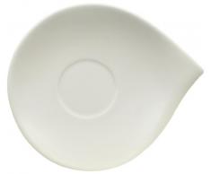Villeroy & Boch Flow Untertasse, 18 x 15 cm, Premium Porzellan, Weiß