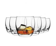 Krosno Whisky-Gläser | Set von 6 | 300 ML | Elite Kollektion | Perfekt für zu Hause, Restaurants und Partys | Spülmaschinenfest und Mikrowellengeeignet