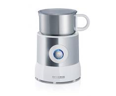 SEVERIN SM 9684 Milchaufschäumer (Erwärmen (Bis zu 500 ml) Aufschäumen (Bis zu 260 ml) Induktion) silber /weiß