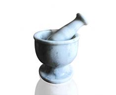 CBAM Mörser aus Marmor-Mörser weiß glänzend mit Stößel White Marble Mortar Made in Italy 13 cm