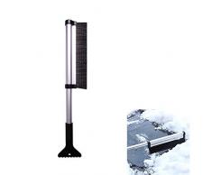 mi ji Teleskopischer Besen aus Aluminiumlegierung Schnee Besen Eiszerkleinerer Flexibel Schnee Bürste für die Windschutzscheibe für Ihr Zuhause