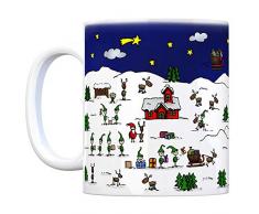 trendaffe - Bechhofen an der Heide Weihnachten Kaffeebecher mit winterlichen Weihnachtsgrüßen - Tasse, Weihnachtsmarkt, Weihnachten, Rentier, Geschenkidee, Geschenk