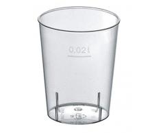 Gastro-Bedarf-Gutheil 50 Einweg Schnapsgläser 2 cl Trinkbecher Stamperl Medizinbecher Plastikbecher Schnapsbecher 2cl
