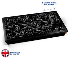 Keyboard Keys Black Cushioned Bean Bag Laptop Lap Tray Desk - Built-in EMF Shield (Electro Magnetic Field) Kissen Tablett Knietablett Kissentablett - Schwarzer Rahmen