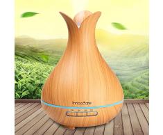 Aroma Diffuser 300ml InnooCare ätherisches Öl Zerstäuber Ultraschall Aromatherapie Holzmaserung Luftbefeuchter für frische Luft, Heim Dekoration, beste Geschenke für trockene Haut, Insomnie