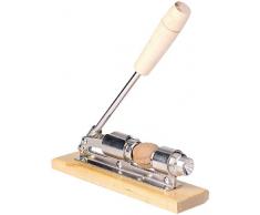 Rosenstein & Söhne Nusszange: Retro Design-Nussknacker aus Holz und verchromtem Stahl (Hebelnussknacker)