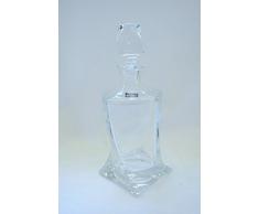 Bohemia Kristallin Cristal Quadro Whiseky-set, Whiskeygläser, Whiskeykaraffe, 6 Gläser, Karaffe 0.85 L Serie Quadro