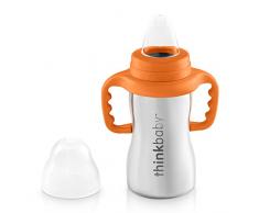 Thinkbaby Trinklernflasche, Schnabeltasse, Trinklerntasse, Trinkbecher aus Edelstahl – Schnabelbecher aus rostfreien Edelstahl für Kleinkinder – Kein BPA - 290ml (9oz)