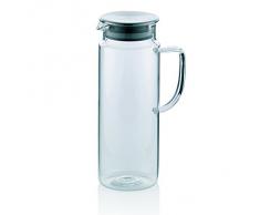 Kela 11397 Saftkrug aus Glas, Edelstahl-Deckel, 1,0 l, Pitcher