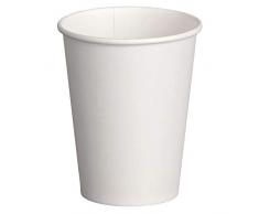 100 Stk. Heiß- und Kaltgetränkebecher weiß, Pappe beschichtet, 8oz., 200 ml / Dieser hitzebeständige Premium-Pappbecher kann sowohl als Heißgetränkebecher - als auch für Kaltgetränke verwendet werden. Empfohlener Temperaturbereich: