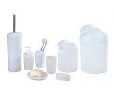 WENKO 15199100 Schwingdeckeleimer Arktis Weiß, Fassungsvermögen 4.5 L, Kunststoff - Polypropylen, 19.5 x 31 x 19.5 cm, Weiß (milchig)