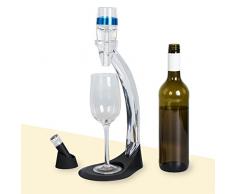 Weinbelüfter Set mit Tragebeutel und Belüftungskorken - Schwarz 40 x 17 x 13 cm - Stand Dekanter zur Aromaentfaltung